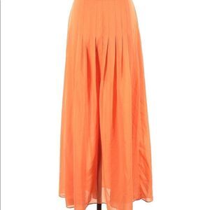 Anthropologie: Maeve, Medium creamsicle maxi skirt zocalo baletcore pleated slit